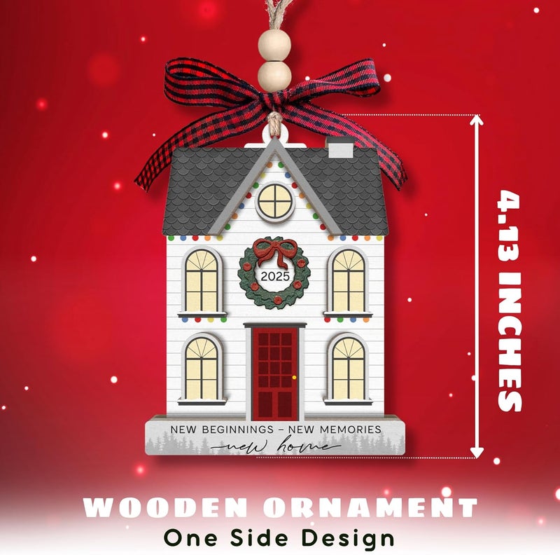 SUCHAGIFT House Warming Gifts New Home - New Home Ornament 2025 - Housewarming Gifts for First House, Housewarming Gift Ideas for Couple - Home Ornaments for Newhouse Owners, Women - Wood Ornament - Image 2